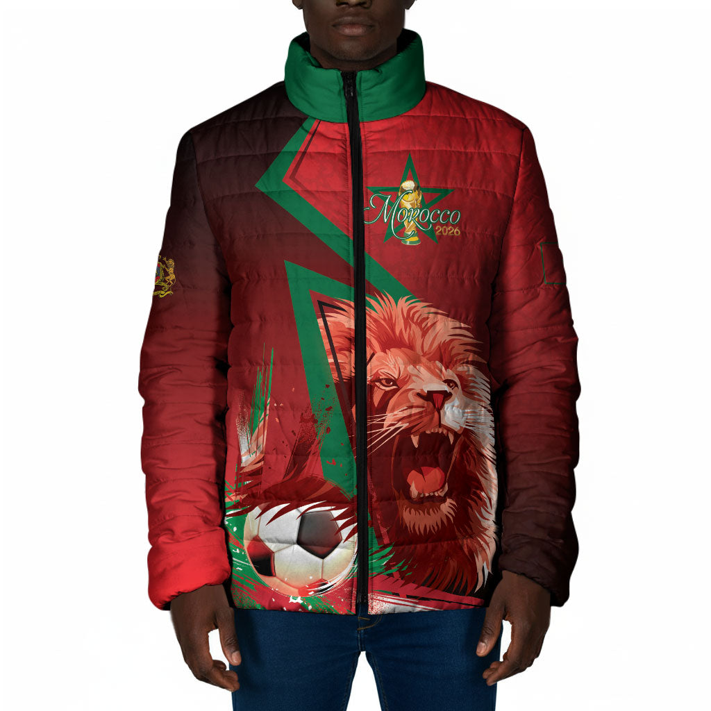 Custom Morocco 2026 World Football Padded Jacket Together for One Goal Champions