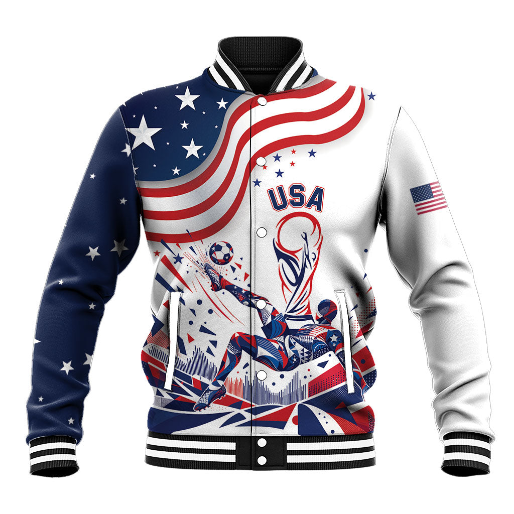 Personalized Soccer USA Baseball Jacket US Dynamic Stylized