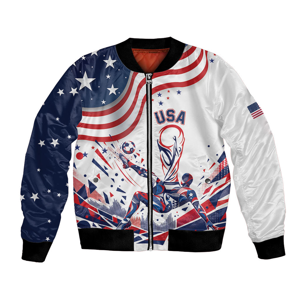 Personalized Soccer USA Bomber Jacket US Dynamic Stylized