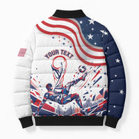 Personalized Soccer USA Bomber Puffer Jacket US Dynamic Stylized