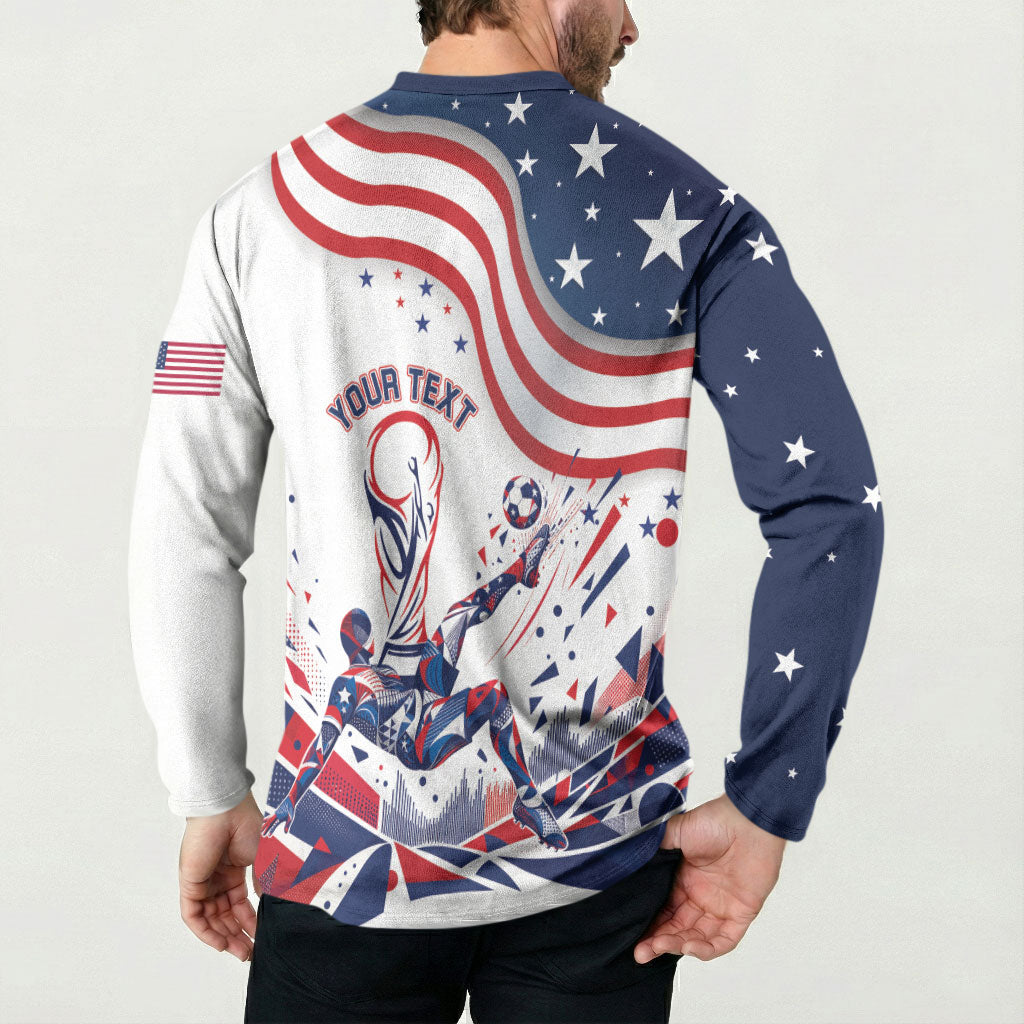 Personalized Soccer USA Button Sweatshirt US Dynamic Stylized