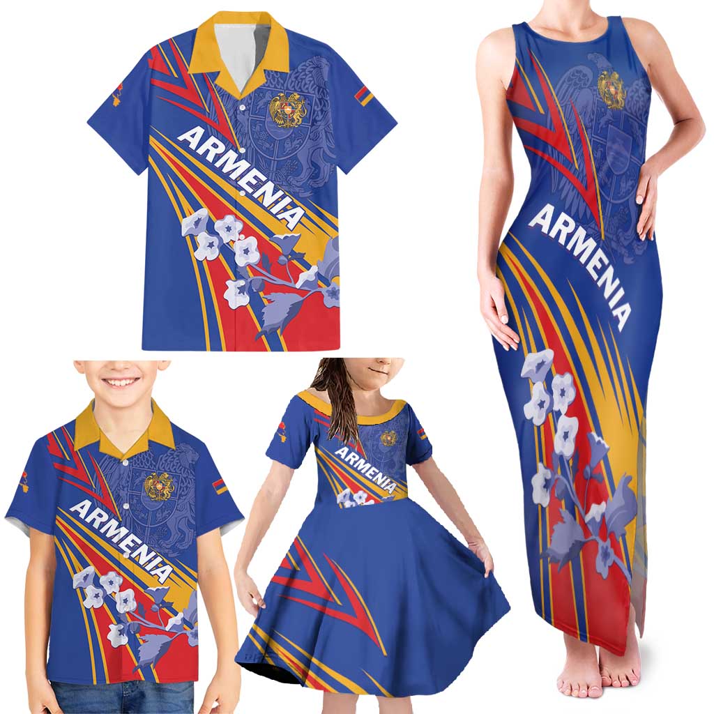 Armenia Family Matching Tank Maxi Dress and Hawaiian Shirt Mek Azg Mek Mshakouyt - Wonder Print Shop