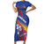 Armenia Short Sleeve Bodycon Dress Mek Azg Mek Mshakouyt - Wonder Print Shop