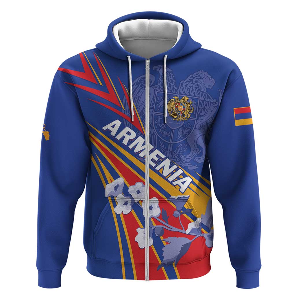 Armenia Zip Hoodie Mek Azg Mek Mshakouyt - Wonder Print Shop