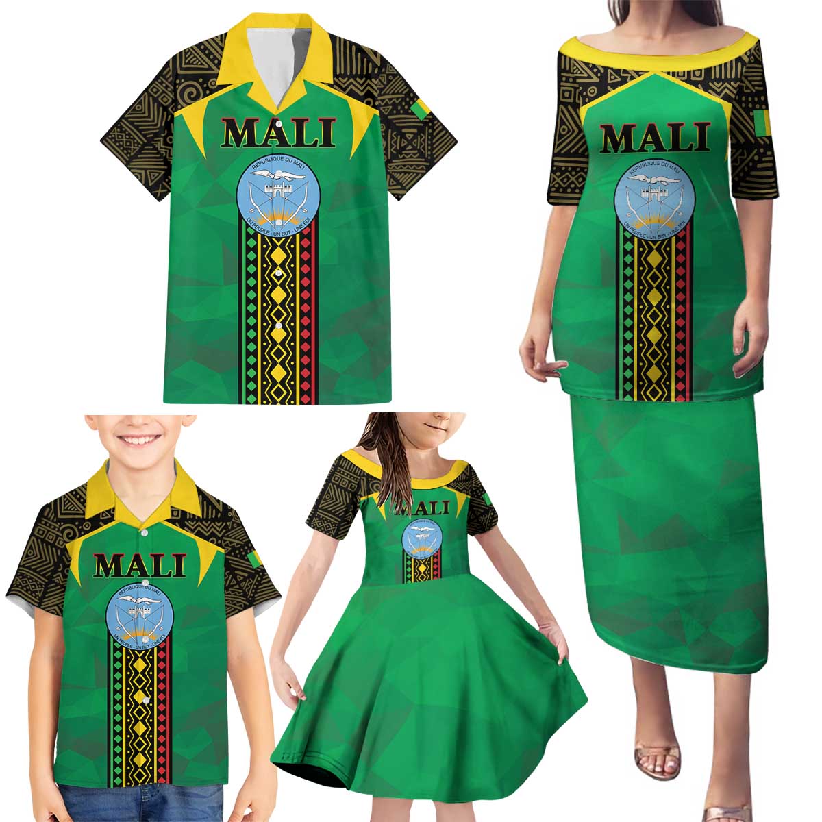 Mali Family Matching Puletasi and Hawaiian Shirt Mali ka Fasojamana - Wonder Print Shop