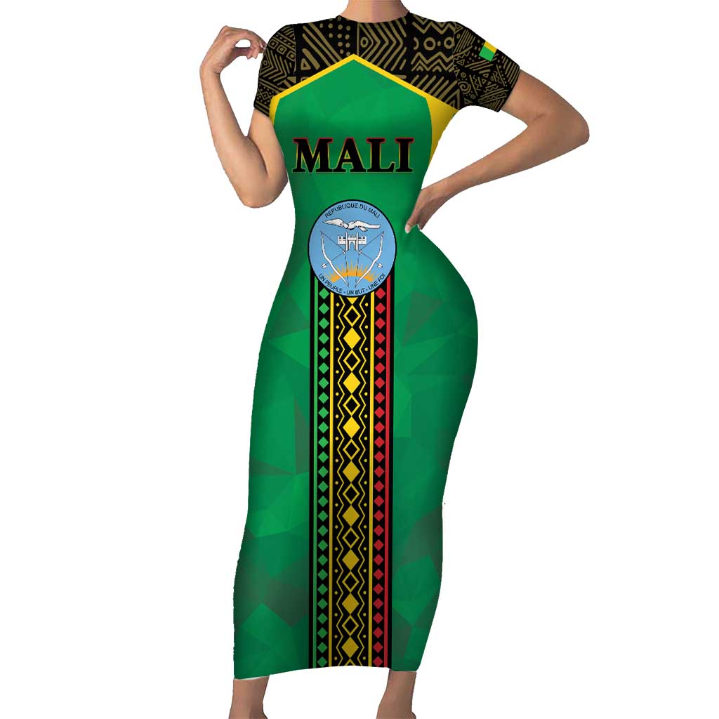 Mali Short Sleeve Bodycon Dress Mali ka Fasojamana