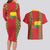 Guinea-Bissau Couples Matching Long Sleeve Bodycon Dress and Hawaiian Shirt Unidade Luta Progresso - Wonder Print Shop