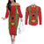 Guinea-Bissau Couples Matching Off The Shoulder Long Sleeve Dress and Long Sleeve Button Shirt Unidade Luta Progresso