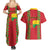 Guinea-Bissau Couples Matching Summer Maxi Dress and Hawaiian Shirt Unidade Luta Progresso - Wonder Print Shop