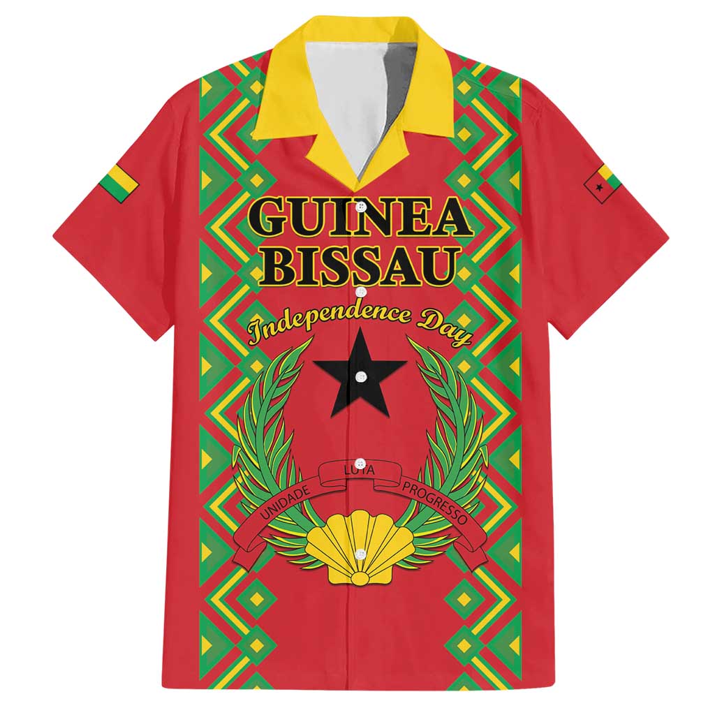 Guinea-Bissau Hawaiian Shirt Unidade Luta Progresso - Wonder Print Shop