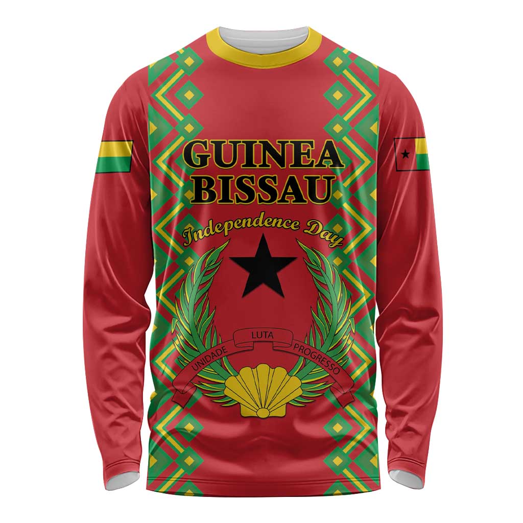 Guinea-Bissau Long Sleeve Shirt Unidade Luta Progresso - Wonder Print Shop