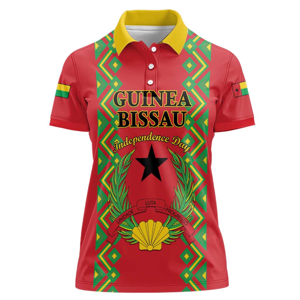 Guinea-Bissau Women Polo Shirt Unidade Luta Progresso - Wonder Print Shop