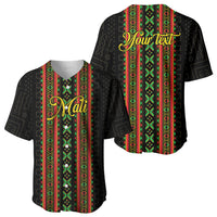 Personalized Mali Bogolanfini African Pattern Baseball Jersey