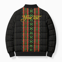 Personalized Mali Bogolanfini African Pattern Bomber Puffer Jacket