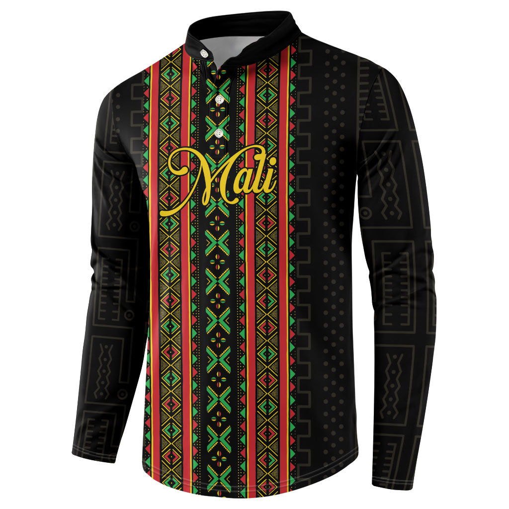 Personalized Mali Bogolanfini African Pattern Button Sweatshirt