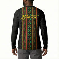 Personalized Mali Bogolanfini African Pattern Button Sweatshirt