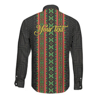 Personalized Mali Bogolanfini African Pattern Long Sleeve Button Shirt