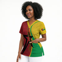 Personalized Guinea-Bissau Scrub Top Happy Independence Day