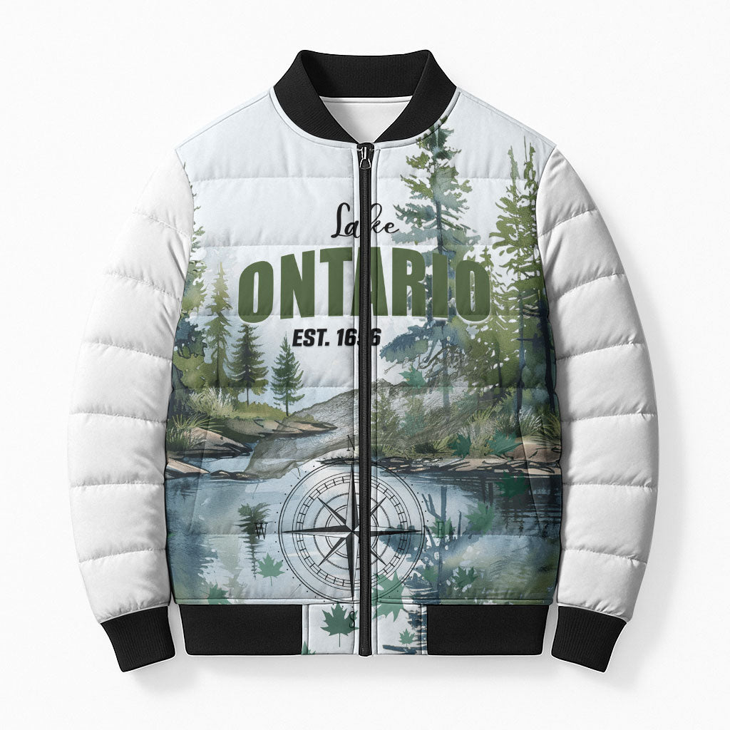 Lake Ontario Est 1656 Bomber Puffer Jacket Always Was Always Will Be