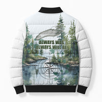 Lake Ontario Est 1656 Bomber Puffer Jacket Always Was Always Will Be