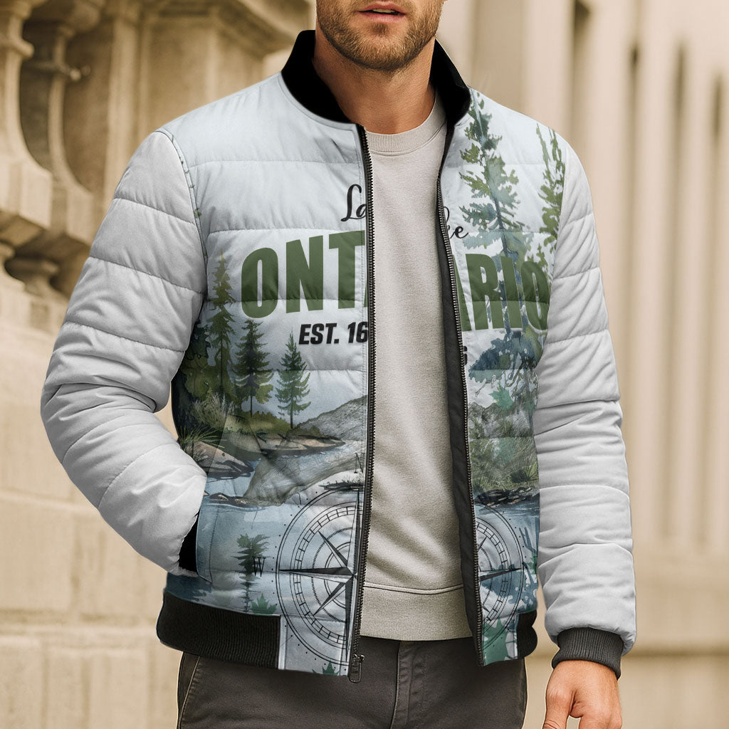 Lake Ontario Est 1656 Bomber Puffer Jacket Always Was Always Will Be