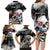 Personalised Skull Darts Family Matching Long Sleeve Bodycon Dress and Hawaiian Shirt See You Next Game - Wonder Print Shop