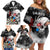 Personalised Skull Darts Family Matching Off Shoulder Short Dress and Hawaiian Shirt See You Next Game - Wonder Print Shop