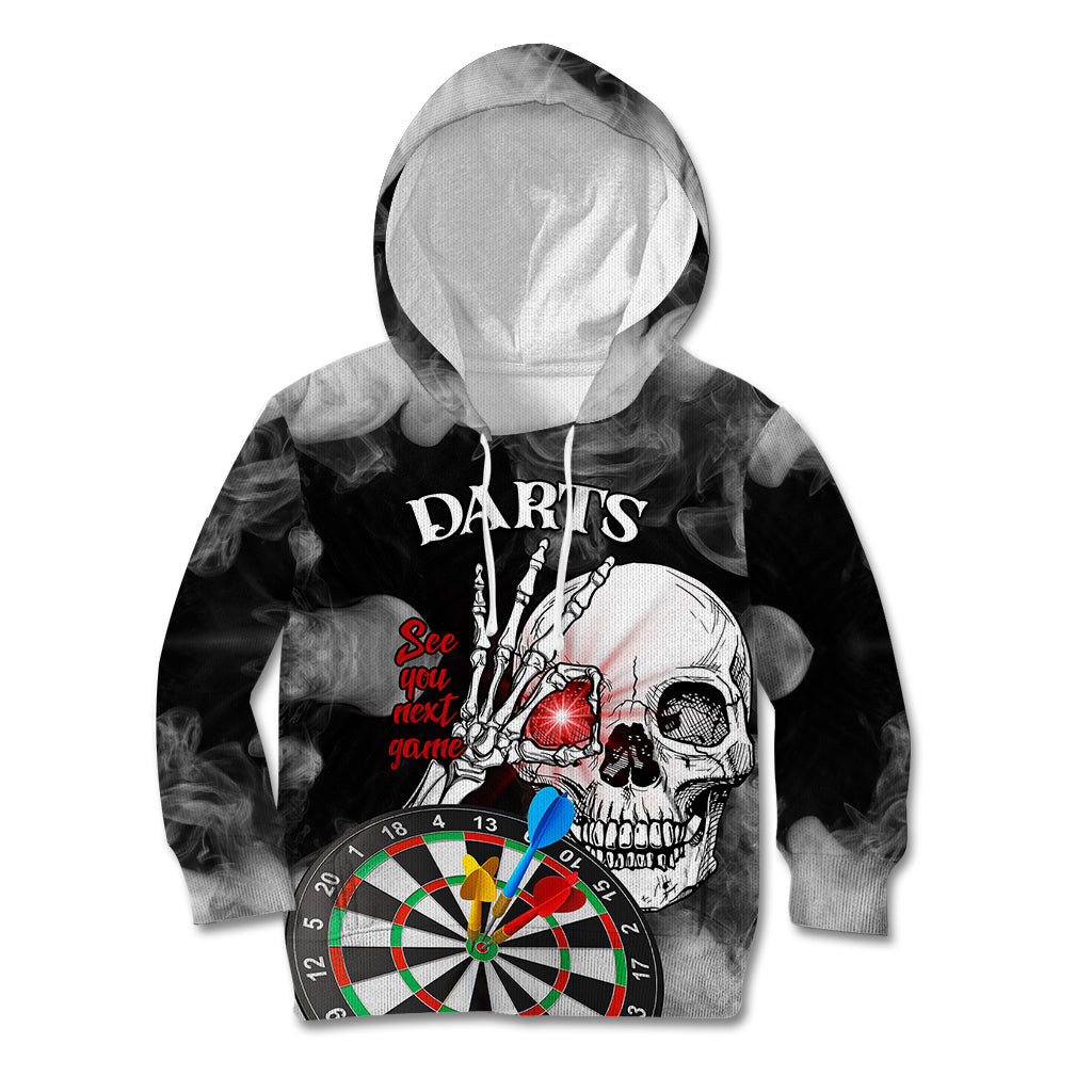 Personalised Skull Darts Kid Hoodie See You Next Game - Wonder Print Shop