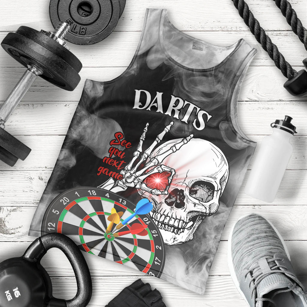 Personalised Skull Darts Men Tank Top See You Next Game - Wonder Print Shop