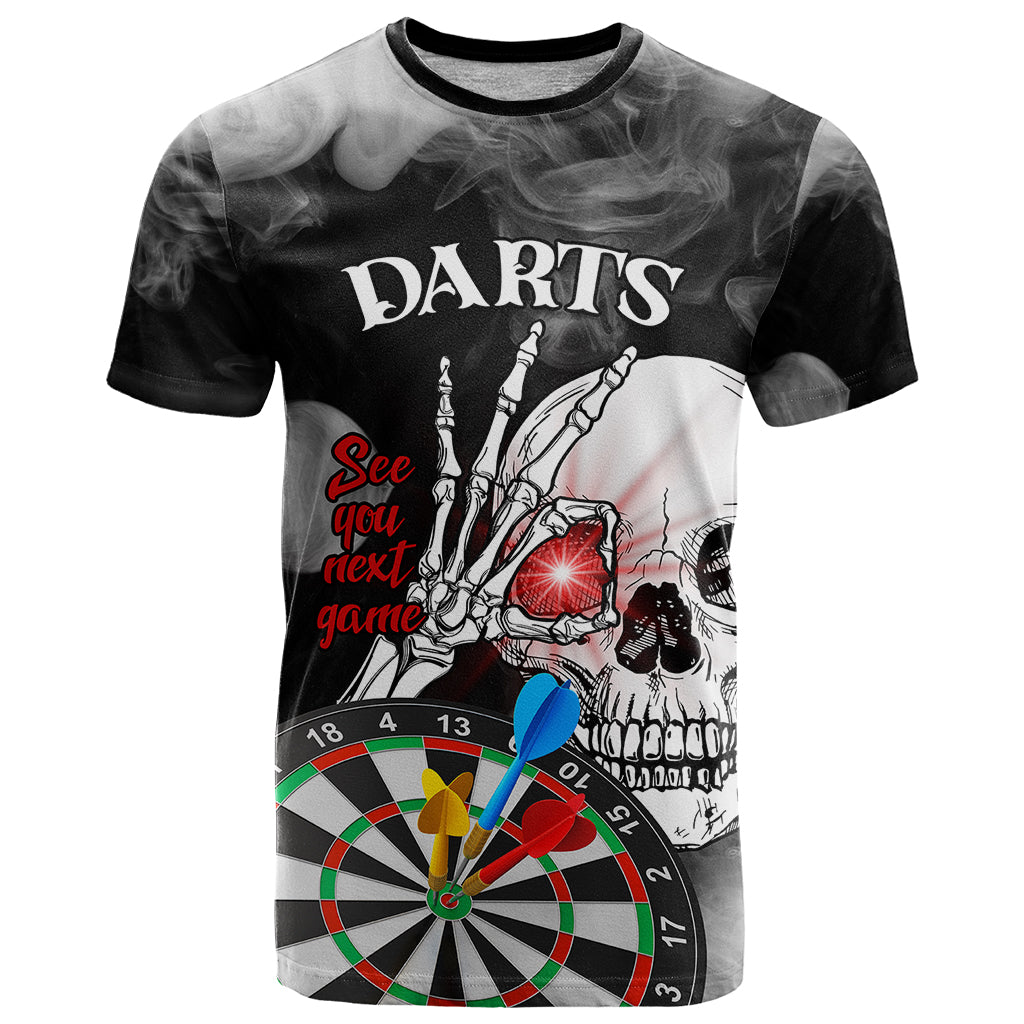 Personalised Skull Darts T Shirt See You Next Game - Wonder Print Shop