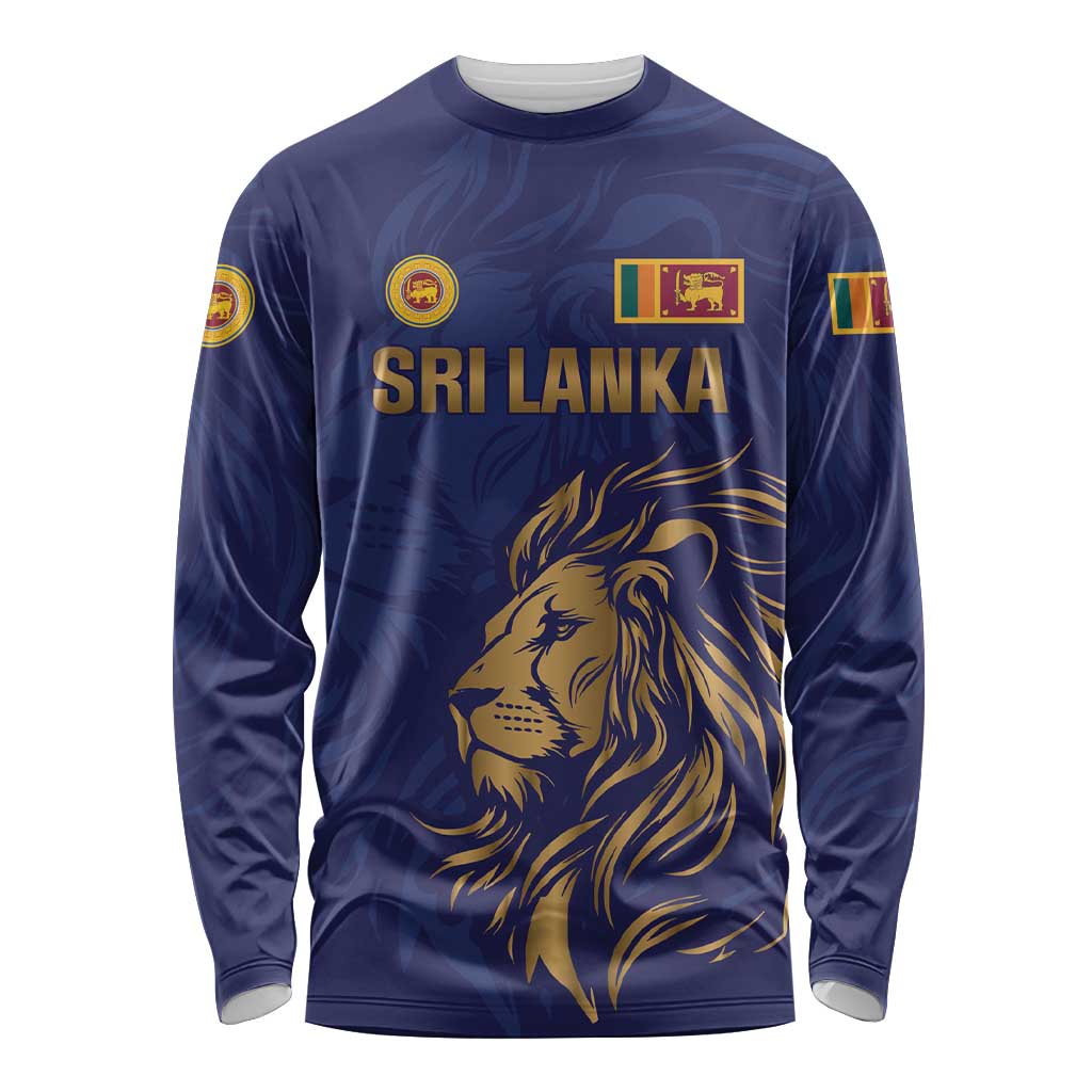 Custom Sri Lanka Cricket Long Sleeve Shirt The Lions Go Champions - Wonder Print Shop