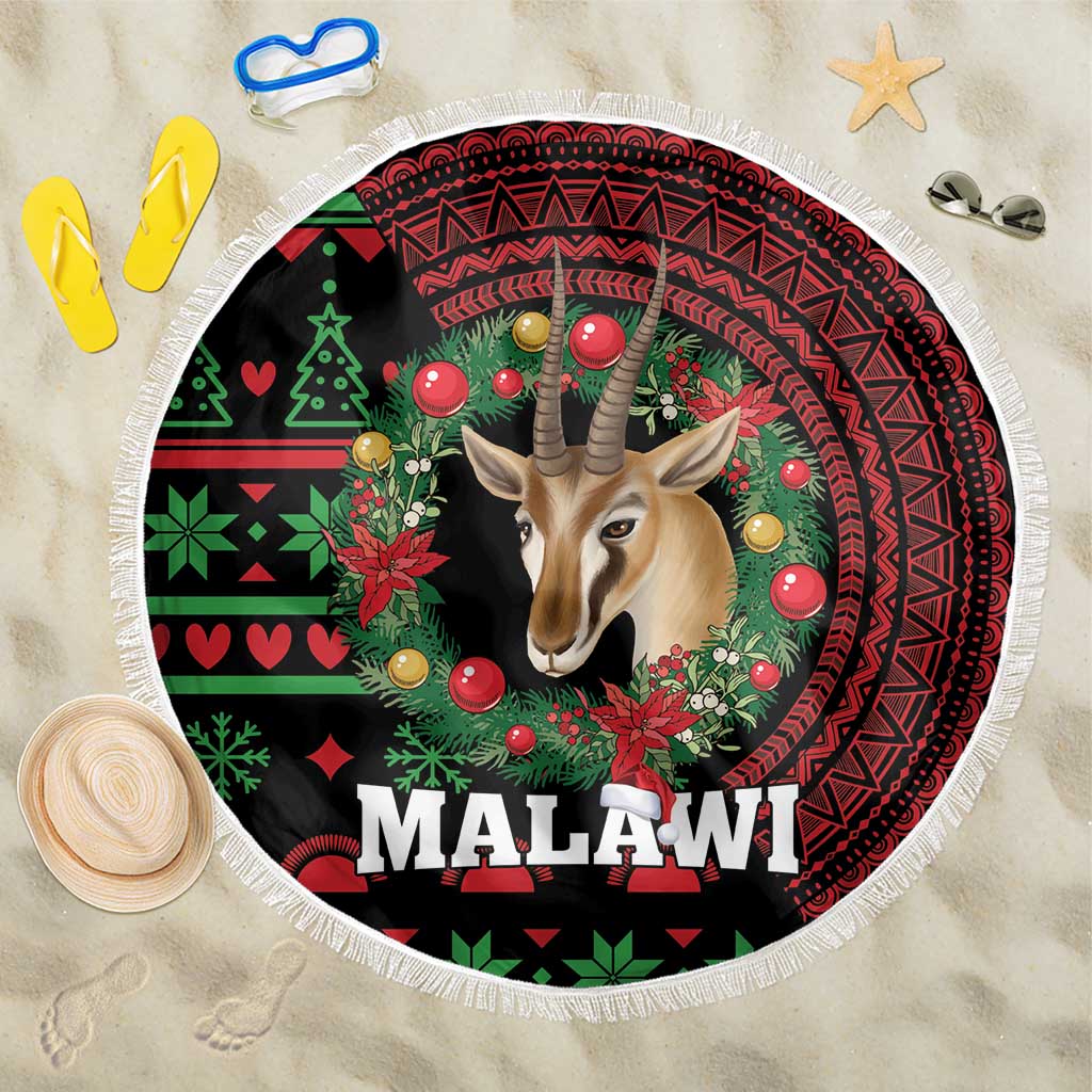 Malawi Christmas Beach Blanket Thompson Gazelle - African Pattern - Wonder Print Shop