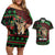 Personalized Malawi Christmas Couples Matching Off Shoulder Short Dress and Hawaiian Shirt Thompson Gazelle - African Pattern - Wonder Print Shop