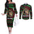 Personalized Malawi Christmas Couples Matching Off The Shoulder Long Sleeve Dress and Long Sleeve Button Shirt Thompson Gazelle - African Pattern