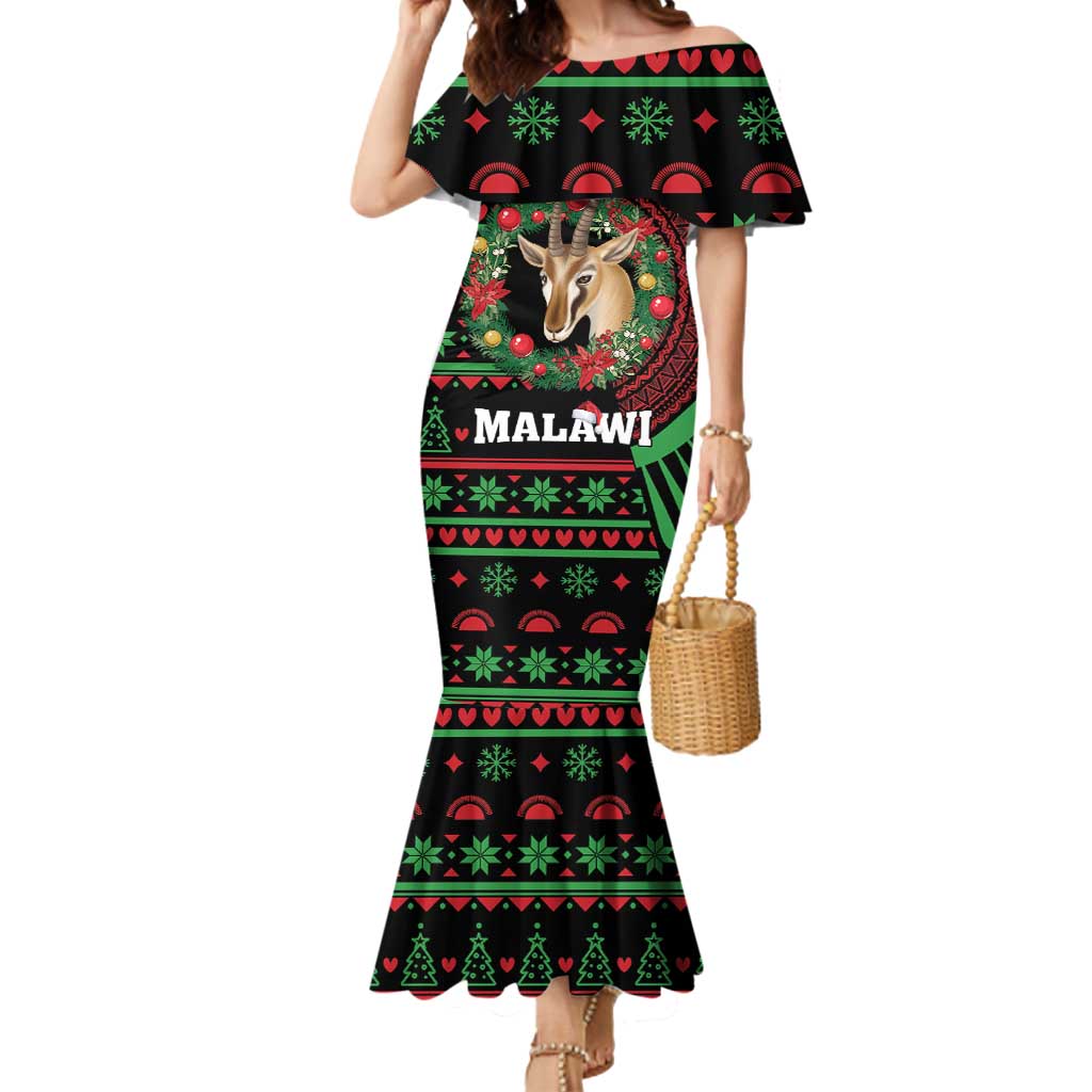 Personalized Malawi Christmas Mermaid Dress Thompson Gazelle - African Pattern - Wonder Print Shop