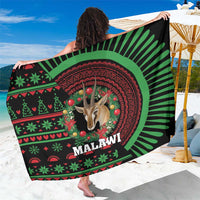 Christmas sarong with large central gazelle face, decorative circle, and “MALAWI”
