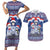 Russia Christmas Couples Matching Short Sleeve Bodycon Dress and Hawaiian Shirt Santa Matryoshka Doll - Wonder Print Shop