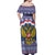 Russia Christmas Off Shoulder Maxi Dress Santa Matryoshka Doll - Wonder Print Shop