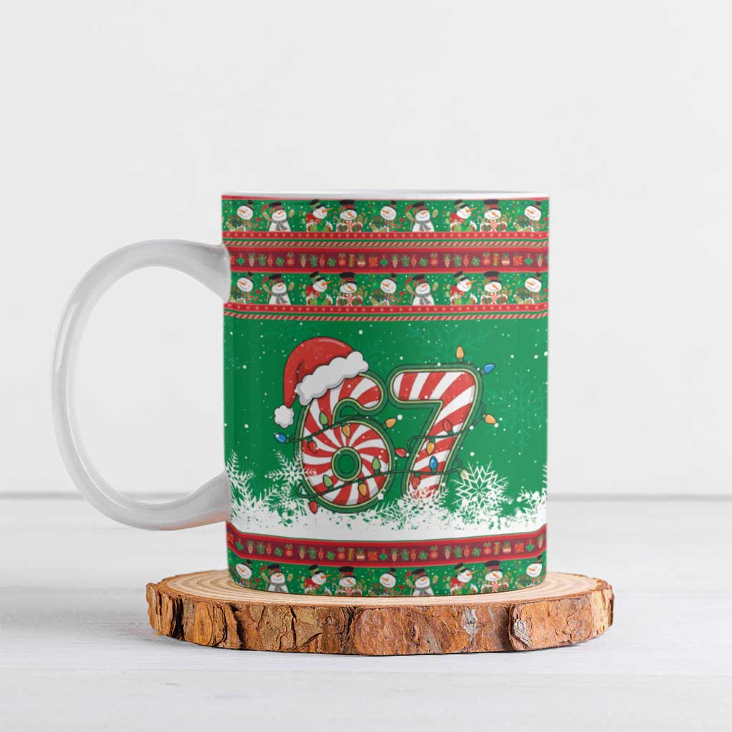 67 Six Seven Funny Meme Christmas Ceramic Mug Funny Xmas - Wonder Print Shop