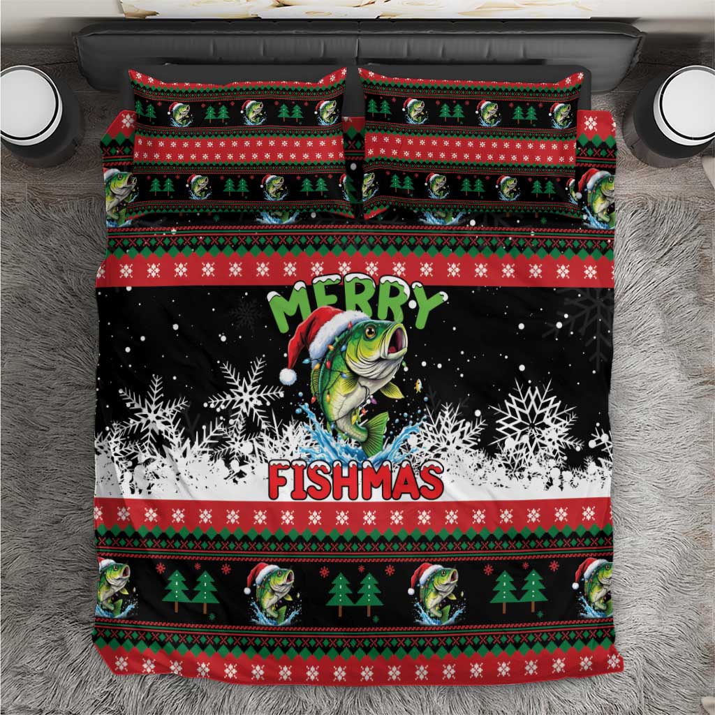 Fishing Christmas Merry Fishmas Bedding Set We Wish You A Merry Fishmas - Wonder Print Shop