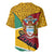 Guyana Republic Day Baseball Jersey Coat Of Arms Leopard Pattern - Wonder Print Shop