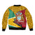 Guyana Republic Day Bomber Jacket Coat Of Arms Leopard Pattern - Wonder Print Shop