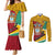 guyana-republic-day-couples-matching-mermaid-dress-and-long-sleeve-button-shirt-coat-of-arms-leopard-pattern