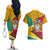 Guyana Republic Day Couples Matching Off The Shoulder Long Sleeve Dress and Hawaiian Shirt Coat Of Arms Leopard Pattern - Wonder Print Shop