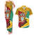 Guyana Republic Day Couples Matching Tank Maxi Dress and Hawaiian Shirt Coat Of Arms Leopard Pattern - Wonder Print Shop