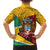 Guyana Republic Day Family Matching Off Shoulder Long Sleeve Dress and Hawaiian Shirt Coat Of Arms Leopard Pattern - Wonder Print Shop