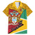 Guyana Republic Day Family Matching Off Shoulder Short Dress and Hawaiian Shirt Coat Of Arms Leopard Pattern - Wonder Print Shop