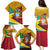 Guyana Republic Day Family Matching Puletasi and Hawaiian Shirt Coat Of Arms Leopard Pattern - Wonder Print Shop