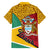 Guyana Republic Day Family Matching Puletasi and Hawaiian Shirt Coat Of Arms Leopard Pattern - Wonder Print Shop