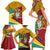 Guyana Republic Day Family Matching Short Sleeve Bodycon Dress and Hawaiian Shirt Coat Of Arms Leopard Pattern - Wonder Print Shop